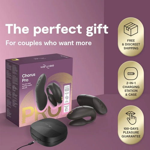 Load image 1 in gallery view. We-Vibe Chorus Pro Rechargeable Silicone Couples Vibrator with Remote Control - Satin