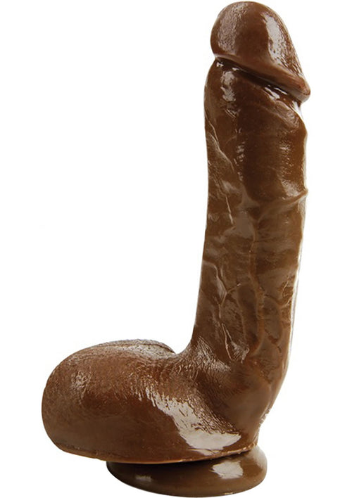 Load image 1 in gallery view. X5 Hard On Dildo with Balls - Caramel - 8.75in