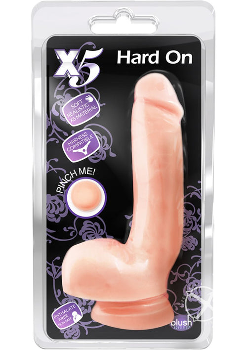 Load image 1 in gallery view. X5 Hard On Dildo with Balls - Vanilla - 8.75in