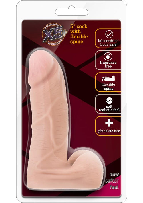 Load image 1 in gallery view. X5 Plus Cock Dildo with Balls - Vanilla - 5.5in