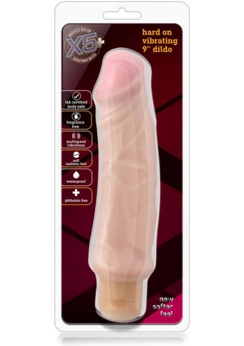 Load image 1 in gallery view. X5 Plus Hard On Vibrating Dildo - Vanilla - 9in