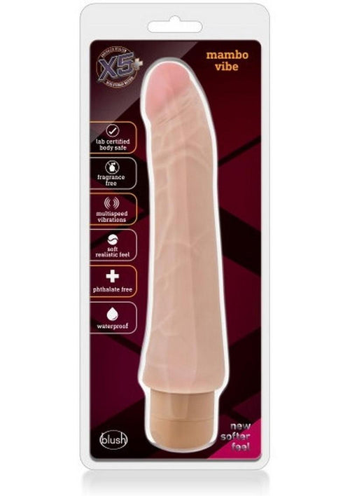 Load image 1 in gallery view. X5 Plus Mambo Vibe Vibrating Dildo - Vanilla - 8in