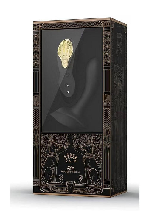 Load image 1 in gallery view. Zalo Aya Rechargeable Silicone Wearable Vibrator - Black/Gold