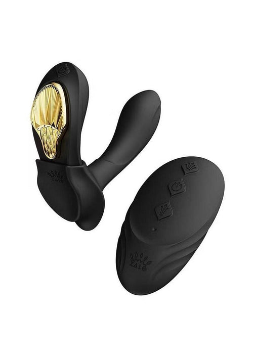 Load image 1 in gallery view. Zalo Aya Rechargeable Silicone Wearable Vibrator - Black/Gold