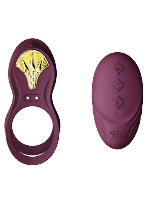 Load image 1 in gallery view. Zalo Bayek Rechargeable Silicone App Compatible Vibrating Couples Ring