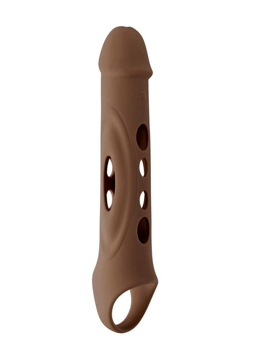 Load image 1 in gallery view. Zero Tolerance Big Boy Extender Rechargeable Silicone Penis Extension with Remote - Chocolate