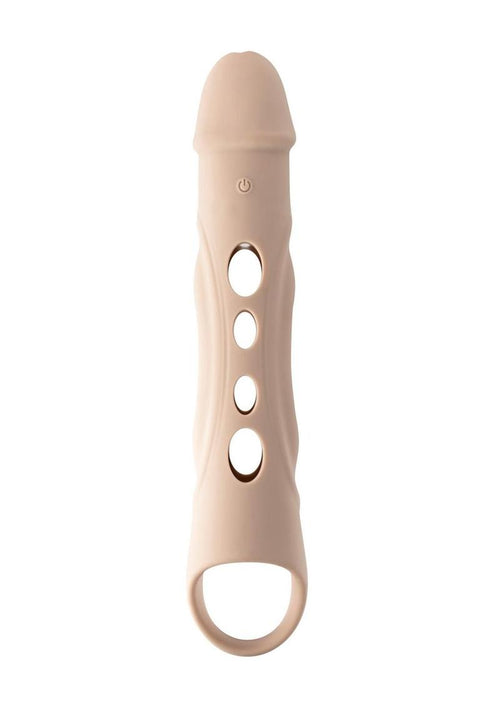 Load image 1 in gallery view. Zero Tolerance Big Boy Extender Rechargeable Silicone Penis Extension with Remote - Vanilla