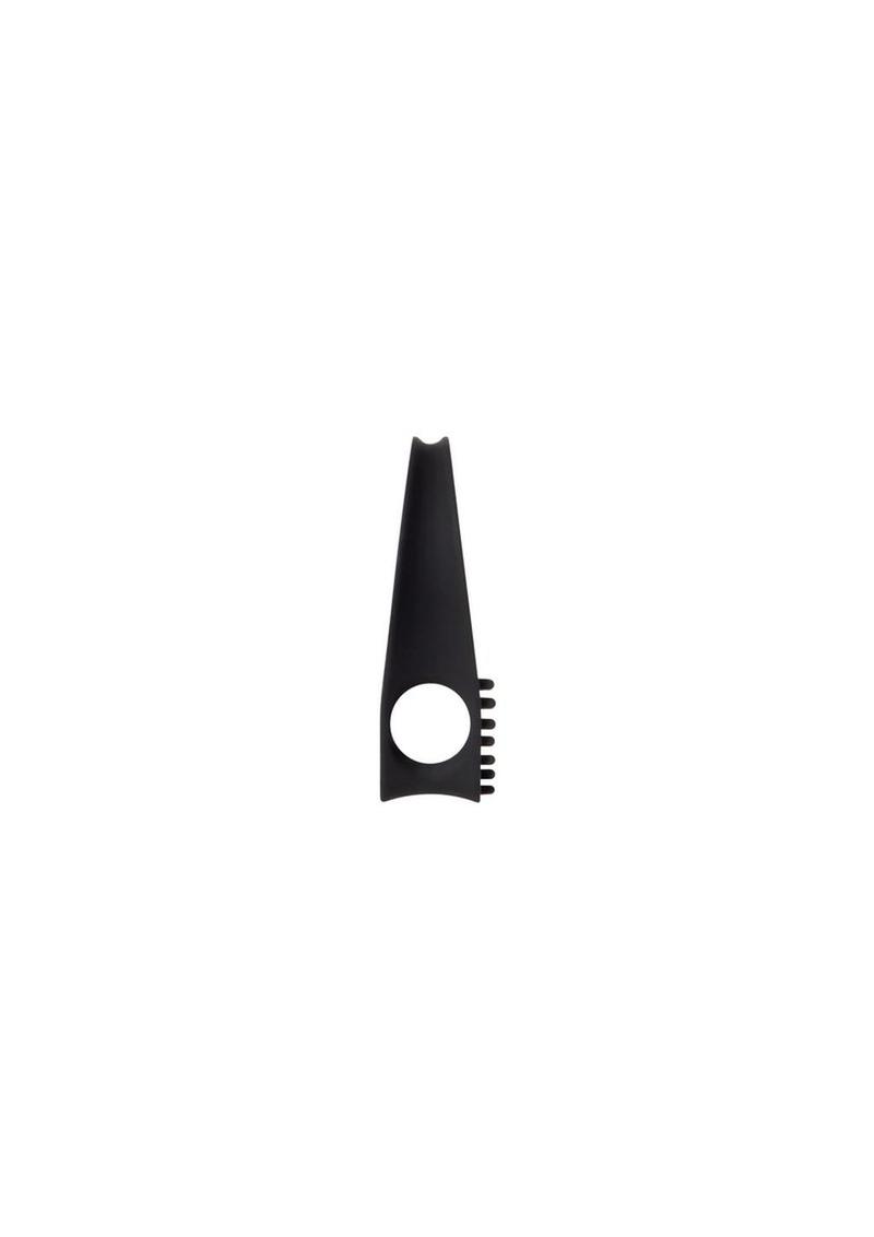 Zero Tolerance Black Knight Silicone Vibrating Textured Cockring Zero Tolerance