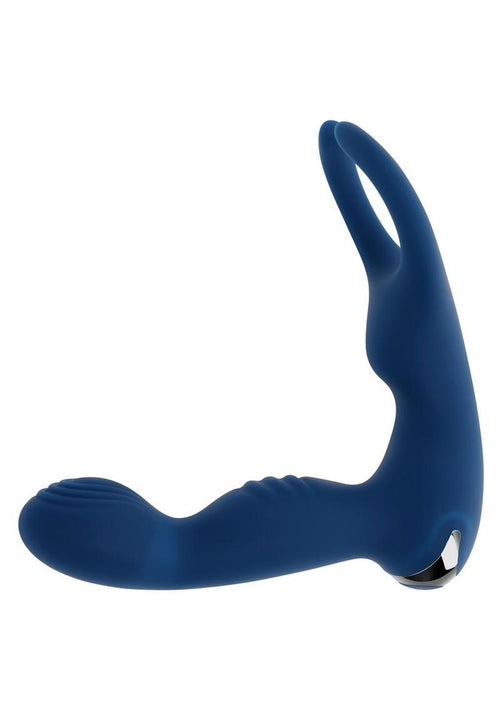 Load image 1 in gallery view. Zero Tolerance By All Means Rechargeable Silicone Anal Vibrator with Remote - Blue