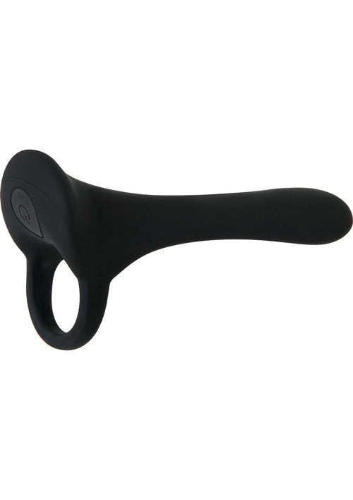 Load image 1 in gallery view. Zero Tolerance Cock Armor Rechargeable Silicone Vibrating Cock Ring with Long Bullet - Black
