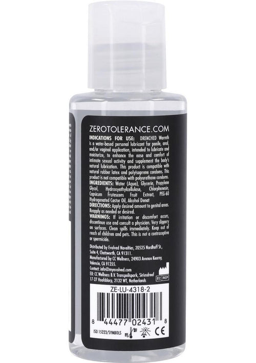 Load image 1 in gallery view. Zero Tolerance Drenched Warmth Water Based Lubricant - 2oz