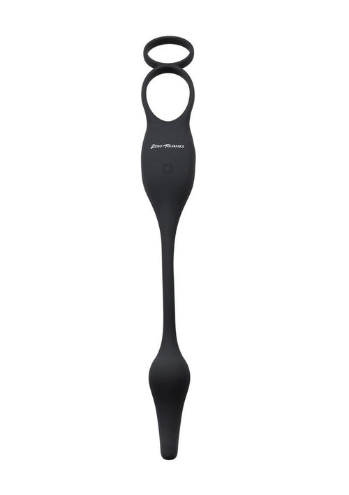 Load image 1 in gallery view. Zero Tolerance Plug and Tug Rechargeable Silicone Anal Plug and Cock Ring - Gray/Grey
