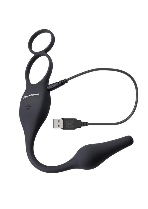 Load image 1 in gallery view. Zero Tolerance Plug and Tug Rechargeable Silicone Anal Plug and Cock Ring Zero Tolerance