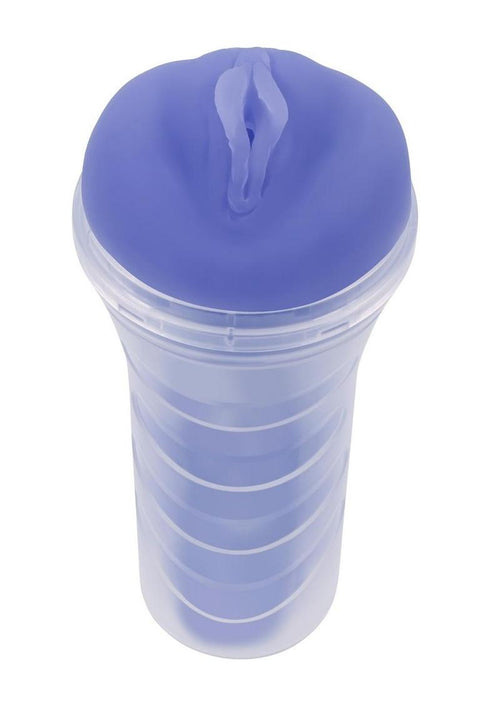 Load image 1 in gallery view. Zero Tolerance Pop On The Glow Pussy Stroker - Glow In The Dark/Purple
