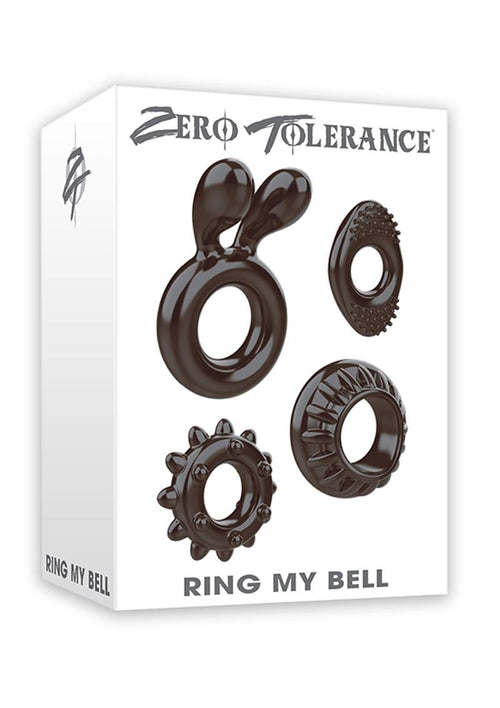 Load image 1 in gallery view. Zero Tolerance Ring My Bell Cock Ring Kit - Smoke - 4 Piece Kit