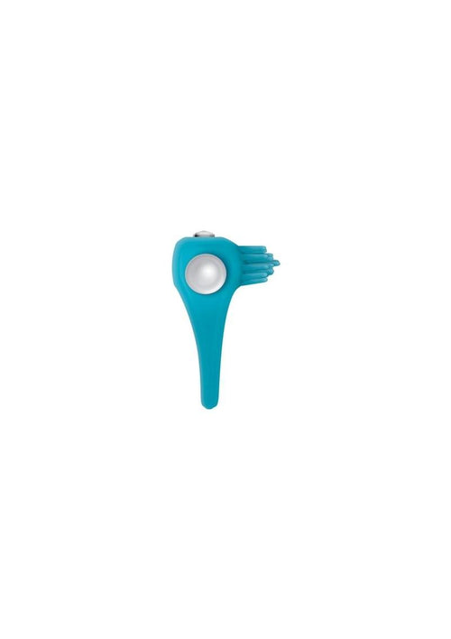 Load image 1 in gallery view. Zero Tolerance Teal Tickler Silicone Vibrating Cock Ring Zero Tolerance