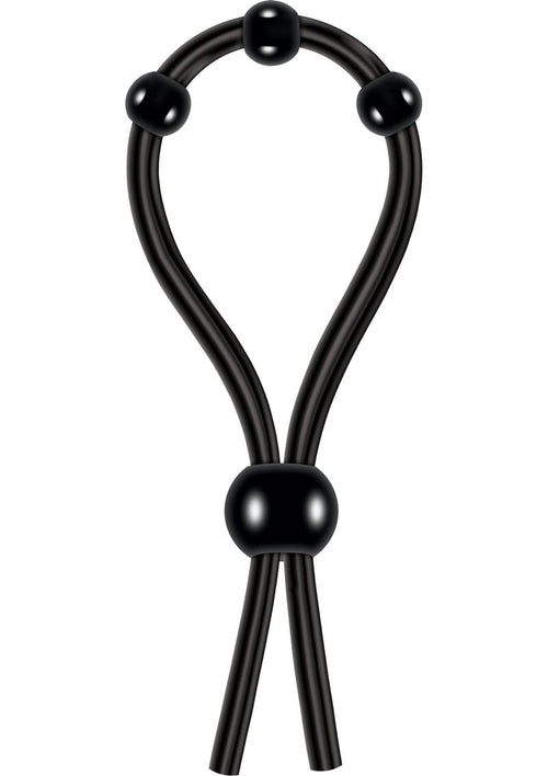 Load image 1 in gallery view. Zero Tolerance Ultimate Silicone Lasso with Adjustable Pleasure Beads - Black