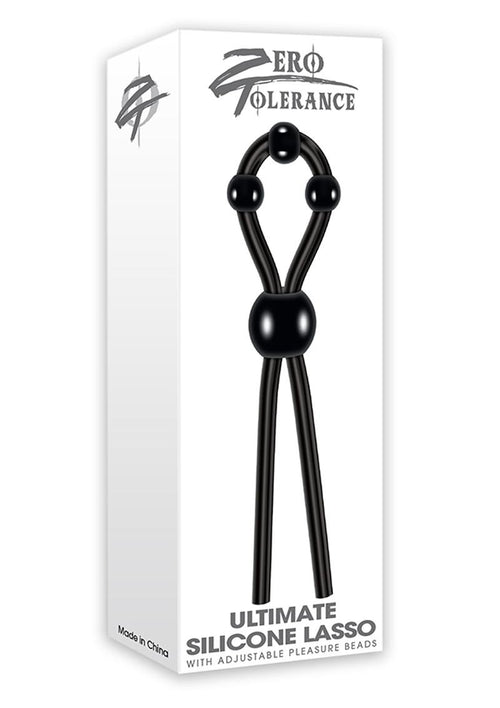 Load image 1 in gallery view. Zero Tolerance Ultimate Silicone Lasso with Adjustable Pleasure Beads - Black