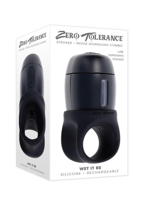 Load image 1 in gallery view. Zero Tolerance Wet It Be Rechargeable Silicone Self Lubricating Stroker - Black