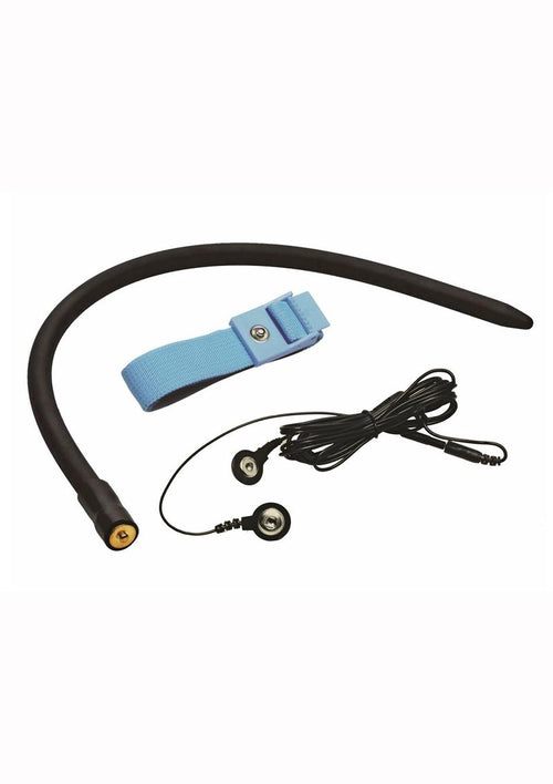 Load image 1 in gallery view. Zeus Electrosex Amplifier Cock and Ball Strap with Silicone Penis Estim - Black