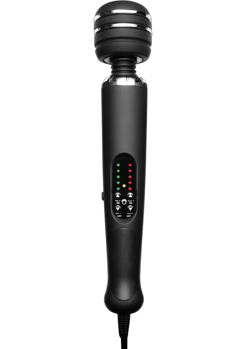 Load image 1 in gallery view. Zeus Electrosex Arcana Electro Vibe Silicone Wand Massager - Black