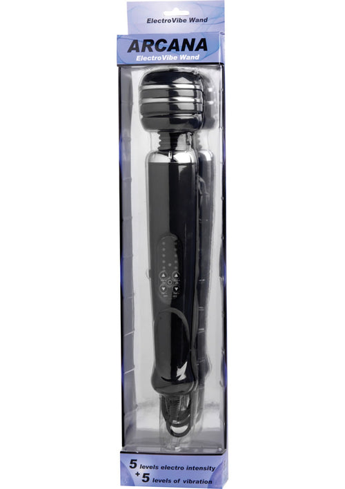 Load image 1 in gallery view. Zeus Electrosex Arcana Electro Vibe Silicone Wand Massager - Black