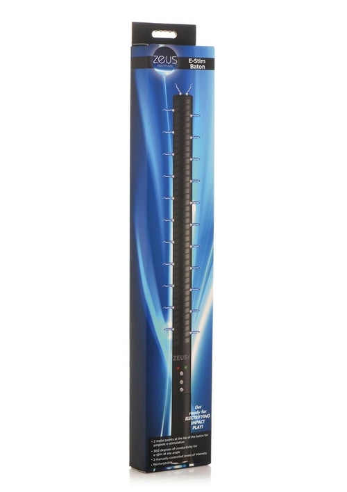 Load image 1 in gallery view. Zeus Electrosex E-Stim Baton - Black/Silver