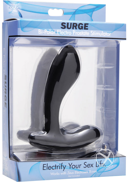 Load image 1 in gallery view. Zeus Electrosex Surge Bi-Polar Electro Silicone Prostate Stimulator - Black