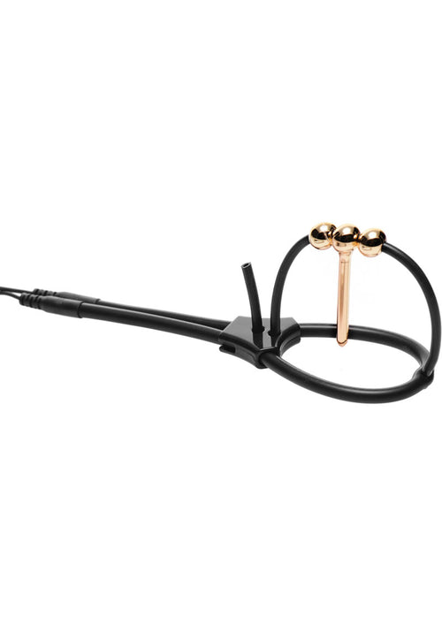 Load image 1 in gallery view. Zeus Electrosex Vigor Corona Estim Silicone Urethral Insert - Black