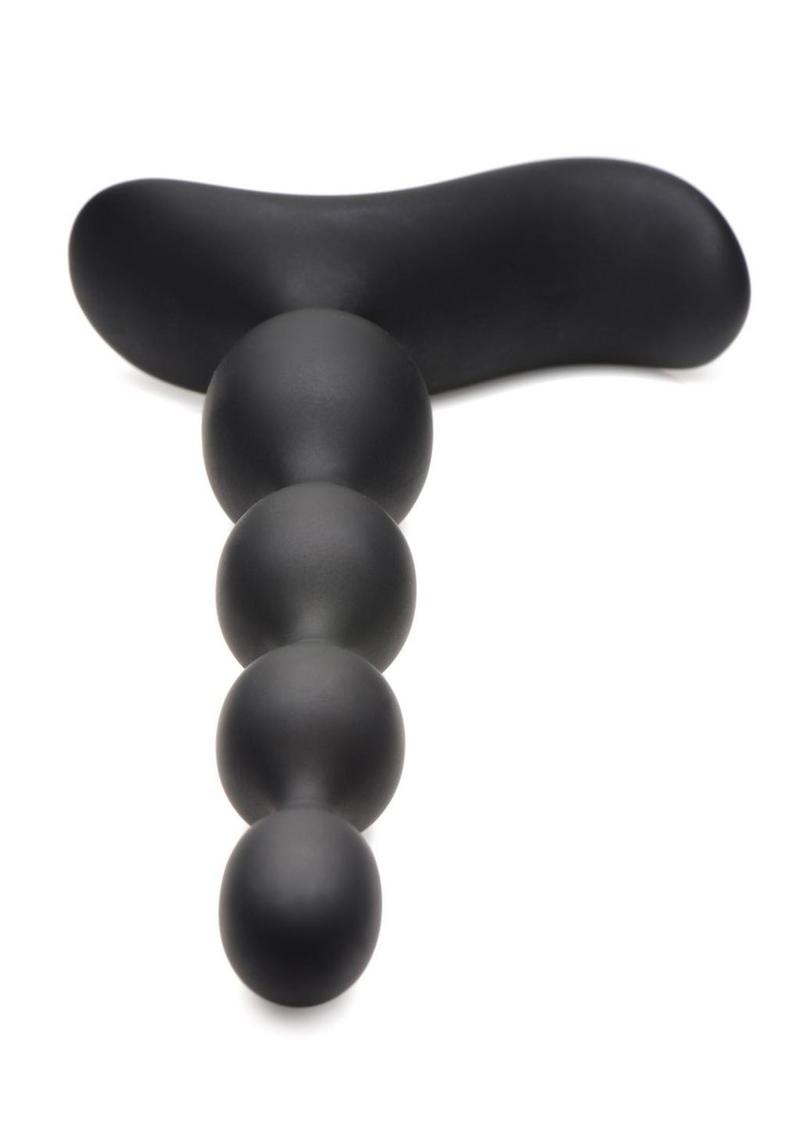Zeus Shock Beads 80x Vibrating and E-Stim Rechargeable Silicone Anal Beads with Remote Control Zeus Electrosex