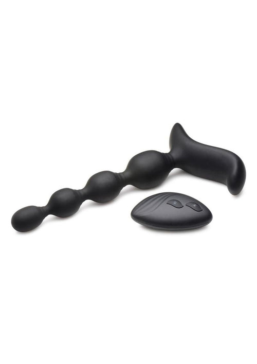 Load image 1 in gallery view. Zeus Shock Beads 80x Vibrating and E-Stim Rechargeable Silicone Anal Beads with Remote Control Zeus Electrosex