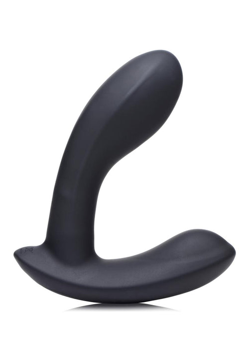 Load image 1 in gallery view. Zeus Vibrating and E-Stim Silicone Rechargeable Prostate Massager with Remote Control - Black