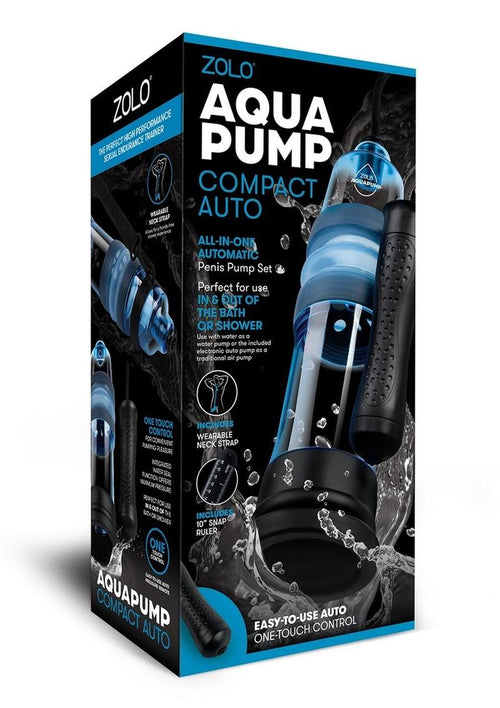 Load image 1 in gallery view. ZOLO Aquapump Compact Auto Penis Pump - Black/Blue