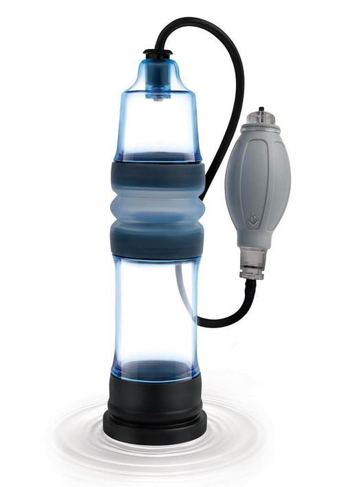 Load image 1 in gallery view. ZOLO Aquapump Pro Silicone Penis Pump - Black/Blue