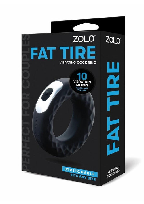 Load image 1 in gallery view. ZOLO Fat Tire Vibrating Silicone Rechargeable Cock Ring