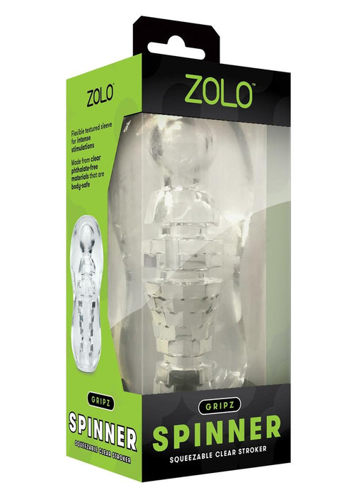 Load image 1 in gallery view. ZOLO Gripz Spinner Stroker Masturbator - Clear