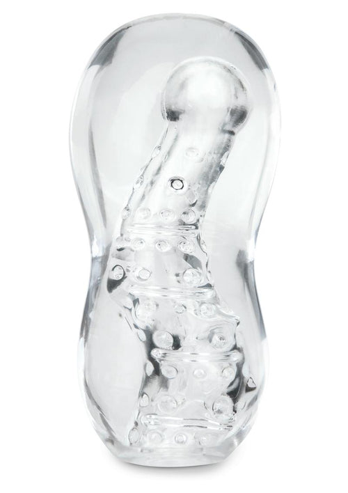 Load image 1 in gallery view. ZOLO Gripz Wavy Stroker Masturbator - Clear