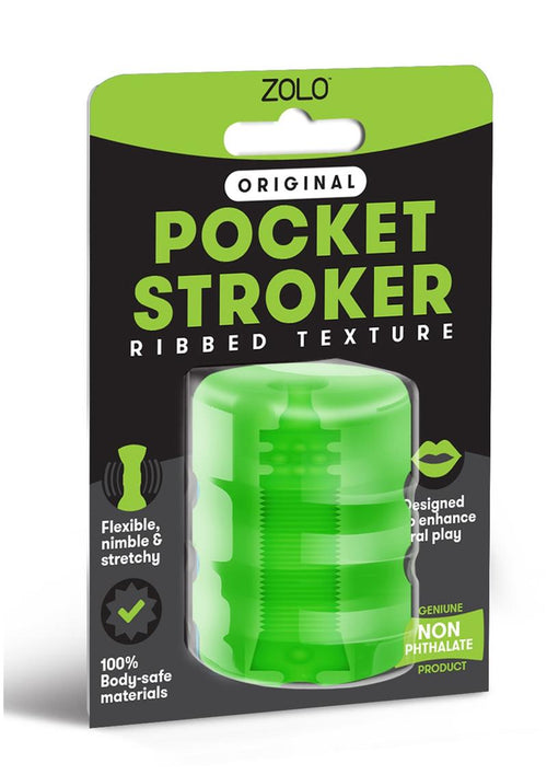 Load image 1 in gallery view. ZOLO Original Pocket Stoker Ribbed Texture - Mouth - Green