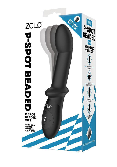 Load image 1 in gallery view. ZOLO P-Spot Beaded Silicone Rechargeable Anal Vibrator - Black