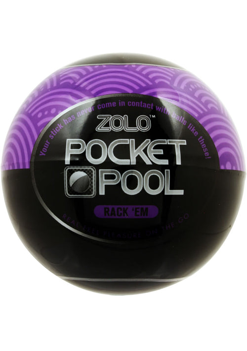 Load image 1 in gallery view. ZOLO Pocket Pool Rack 'Em Masturbator Sleeve - Purple
