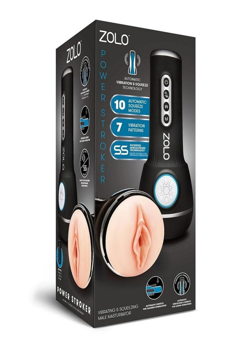 Load image 1 in gallery view. ZOLO Power Stroker Rechargeable Silicone Masturbator - Black