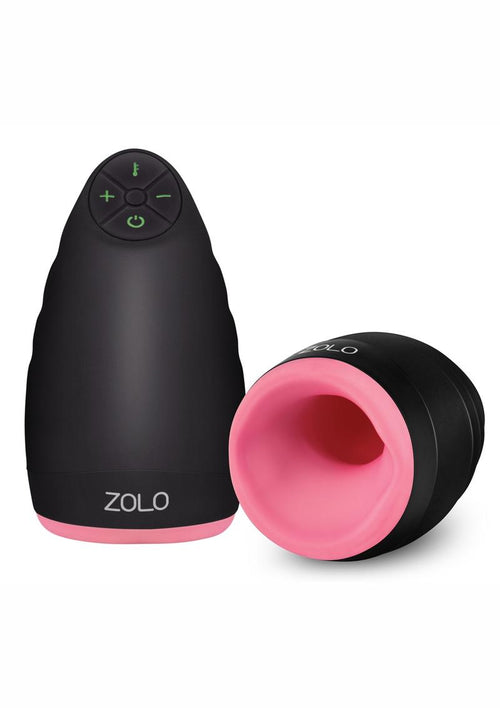 Load image 1 in gallery view. ZOLO Warming Dome Rechargeable Vibrating Masturbator - Black/Pink