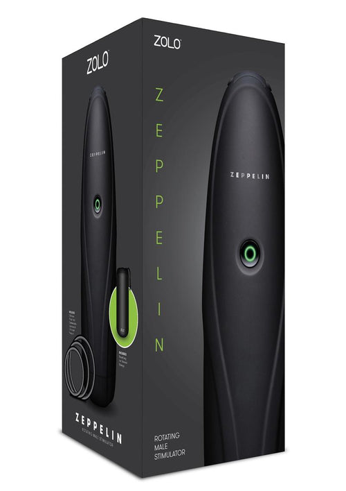 Load image 1 in gallery view. ZOLO Zeppelin Rotating Simulator Masturbator with Bullet - Black